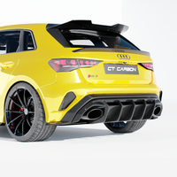 AUDI RS3 8Y 2025+ CARBON FIBRE REAR REFLECTOR DELETE - CT DESIGN