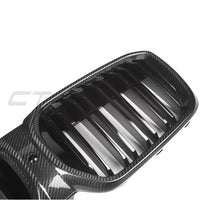 BMW IX3 G08 BEV DOUBLE SLAT CARBON FIBRE FRONT GRILLE-Grille-CT CARBON-CT Carbon - High-quality carbon fiber and gloss black aerodynamic parts for premium sports and luxury vehicles.