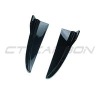 MERCEDES C43 & C CLASS SALOON W205 2014-2021 GLOSS BLACK REAR BUMPER CORNERS