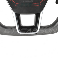 AUDI Audi A6/S6/RS6 & A7/S7/RS7 C8 CARBON FIBRE / ALCANTARA FLAT BOTTOM CUSTOM STEERING WHEEL
