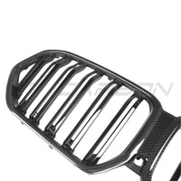 BMW X6 G06 DOUBLE SLAT CARBON FIBRE FRONT GRILLE-Grille-CT CARBON-CT Carbon - High-quality carbon fiber and gloss black aerodynamic parts for premium sports and luxury vehicles.