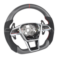 AUDI Audi A6/S6/RS6 & A7/S7/RS7 C8 CARBON FIBRE / ALCANTARA FLAT BOTTOM CUSTOM STEERING WHEEL