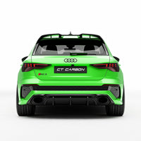 AUDI RS3 8Y 2022-2024 CARBON FIBRE REAR DIFFUSER V2 - CT DESIGN