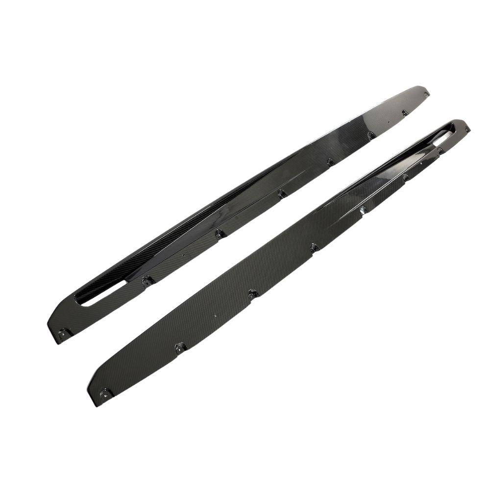 BMW F95 X5M & G05 X5 2018+ CARBON FIBRE SIDE SKIRTS - CT DESIGN-Side Skirts-CT CARBON-CT Carbon - High-quality carbon fiber and gloss black aerodynamic parts for premium sports and luxury vehicles.