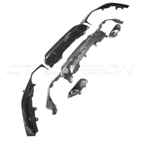 BMW G42 2 SERIES GLOSS BLACK DIFFUSER WITH TIPS - 240i STYLE