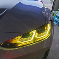 ENSEMBLE DE MODULES DRL ADAPTATIFS JAUNE BMW G80/G81/G82/G83 M3 & M4 (2021-2025)