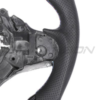 VOLANT PERSONNALISÉ À FOND PLAT EN FIBRE DE CARBONE / CUIR / LED BMW Gxx