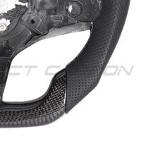 VOLANT PERSONNALISÉ À FOND PLAT EN FIBRE DE CARBONE / CUIR / LED BMW Gxx