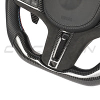 VOLANT PERSONNALISÉ EN FIBRE DE CARBONE / CUIR / FOND PLAT BMW Gxx
