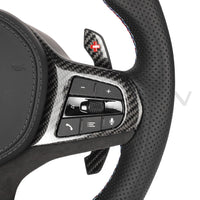 VOLANT PERSONNALISÉ EN FIBRE DE CARBONE / CUIR / FOND PLAT BMW Gxx