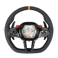 VOLANT PERSONNALISÉ À FOND PLAT EN CUIR BMW Gxx LCI