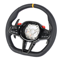 VOLANT PERSONNALISÉ À FOND PLAT EN CUIR BMW Gxx LCI