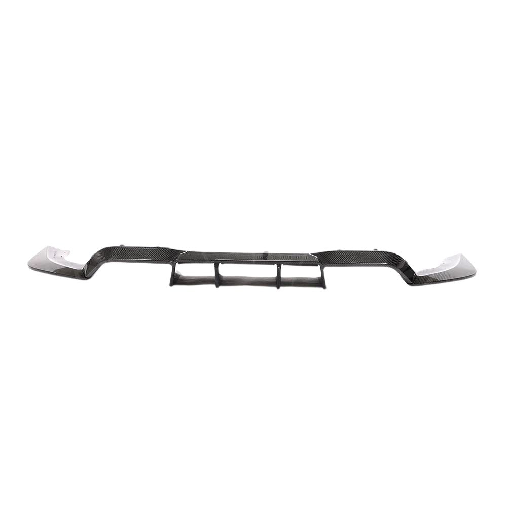 BMW M2 / M2C F87 CARBON FIBRE DIFFUSER - V STYLE-Diffuser-CT CARBON-CT Carbon - High-quality carbon fiber and gloss black aerodynamic parts for premium sports and luxury vehicles.