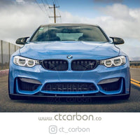 CT CARBON Splitter BMW M3/M4 (F80 F82 F83) UPPER FRONT CARBON FIBRE CANARDS