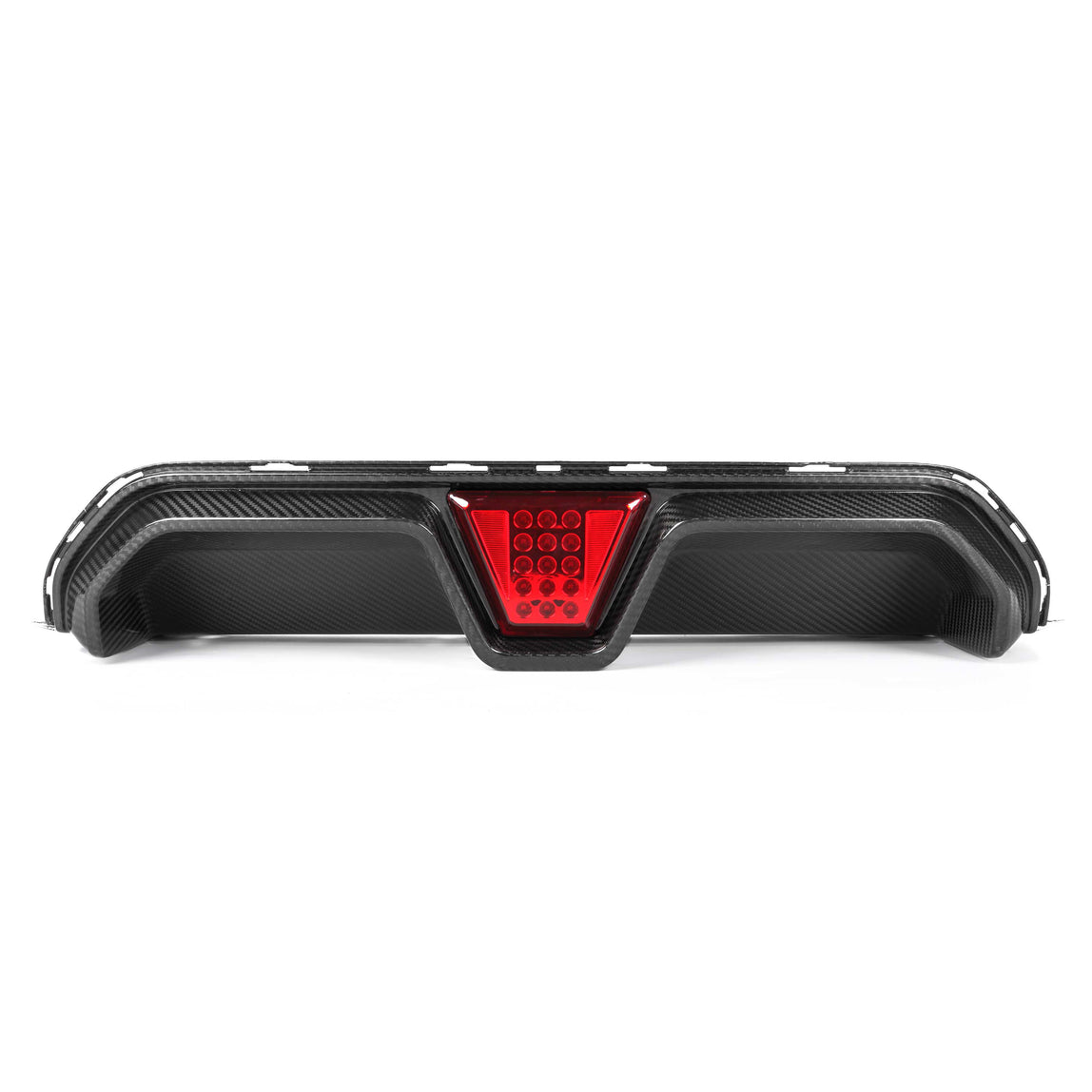 BMW M5 F90 2018-2024 PRE PREG CARBON FIBRE DIFFUSER - CS STYLE WITH LED-Diffuser-CT CARBON-CT Carbon - High-quality carbon fiber and gloss black aerodynamic parts for premium sports and luxury vehicles.