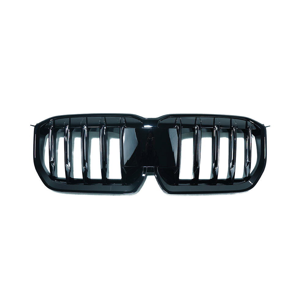 BMW U11 X1 2023+ GLOSS BLACK SINGLE SLAT GRILLE-Grille-BLAK BY CT-CT Carbon - High-quality carbon fiber and gloss black aerodynamic parts for premium sports and luxury vehicles.