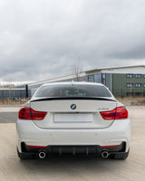 BMW 4 SERIES F32/F33/F36 GLOSS BLACK DUAL EXIT EXHAUST DIFFUSER - BLAK BY CT CARBON