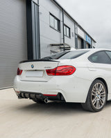 BMW 4 SERIES F32/F33/F36 GLOSS BLACK DUAL EXIT EXHAUST DIFFUSER - BLAK BY CT CARBON