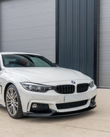 BMW 4 SERIES F32/F33/F36 GLOSS BLACK SPLITTER - MP STYLE - BLAK BY CT CARBON