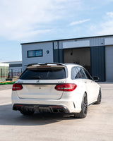 MERCEDES W205 C63 & C63S SALOON 4DR DIFFUSEUR ET ECHAPPEMENT EN FIBRE DE CARBONE - STYLE B