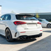 DIFFUSEUR À QUATRE POINTES NOIR BRILLANT POUR MERCEDES CLASSE A W177 2018-ACTUEL