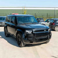 LAND ROVER DEFENDER L663 110 & 90 FRONT AND REAR GLOSS BLACK MIDDLE TRIM PACK-Kit-BLAK BY CT-CT Carbon - High-quality carbon fiber and gloss black aerodynamic parts for premium sports and luxury vehicles.