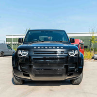 LAND ROVER DEFENDER L663 110 & 90 FRONT AND REAR GLOSS BLACK MIDDLE TRIM PACK-Kit-BLAK BY CT-CT Carbon - High-quality carbon fiber and gloss black aerodynamic parts for premium sports and luxury vehicles.