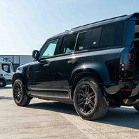 LAND ROVER DEFENDER L663 110 & 90 FRONT AND REAR GLOSS BLACK MIDDLE TRIM PACK-Kit-BLAK BY CT-CT Carbon - High-quality carbon fiber and gloss black aerodynamic parts for premium sports and luxury vehicles.