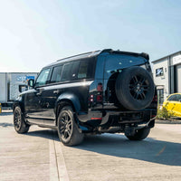 LAND ROVER DEFENDER L663 110 & 90 FRONT AND REAR GLOSS BLACK MIDDLE TRIM PACK-Kit-BLAK BY CT-CT Carbon - High-quality carbon fiber and gloss black aerodynamic parts for premium sports and luxury vehicles.