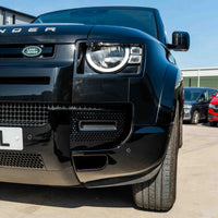 LAND ROVER DEFENDER L663 110 & 90 FRONT AND REAR GLOSS BLACK MIDDLE TRIM PACK-Kit-BLAK BY CT-CT Carbon - High-quality carbon fiber and gloss black aerodynamic parts for premium sports and luxury vehicles.