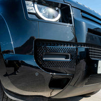 LAND ROVER DEFENDER L663 110 & 90 FRONT AND REAR GLOSS BLACK MIDDLE TRIM PACK-Kit-BLAK BY CT-CT Carbon - High-quality carbon fiber and gloss black aerodynamic parts for premium sports and luxury vehicles.