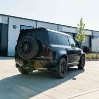 LAND ROVER DEFENDER L663 110 & 90 FRONT AND REAR GLOSS BLACK MIDDLE TRIM PACK-Kit-BLAK BY CT-CT Carbon - High-quality carbon fiber and gloss black aerodynamic parts for premium sports and luxury vehicles.