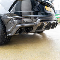 LAMBORGHINI URUS CARBON FIBRE DIFFUSER - CT DESIGN-Diffuser-CT CARBON-CT Carbon - High-quality carbon fiber and gloss black aerodynamic parts for premium sports and luxury vehicles.