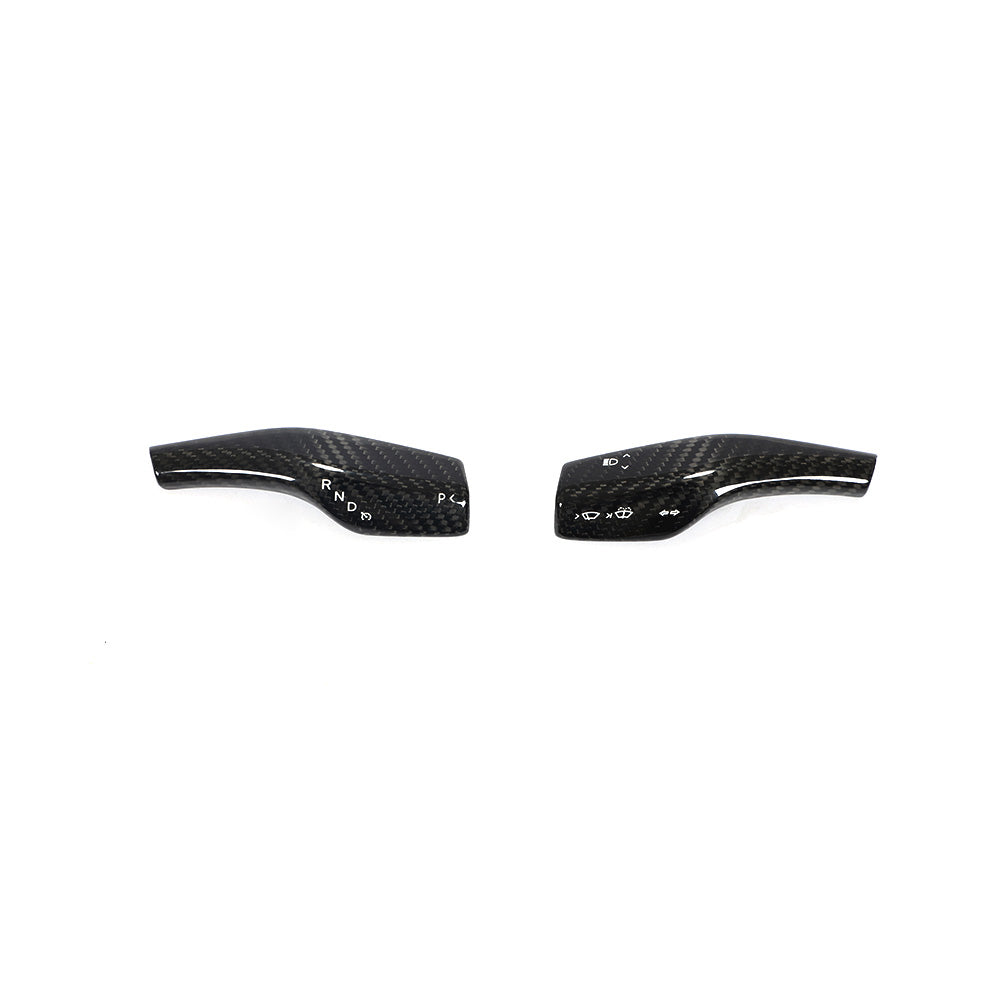 TESLA MODEL 3 & Y 2017+ CARBON FIBRE STALK COVER-Accessories-CT CARBON-CT Carbon - High-quality carbon fiber and gloss black aerodynamic parts for premium sports and luxury vehicles.