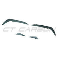 VOLKSWAGEN GOLF GTI/GTD MK7.5 2017-2020 GLOSS BLACK FRONT BUMPER CANARDS