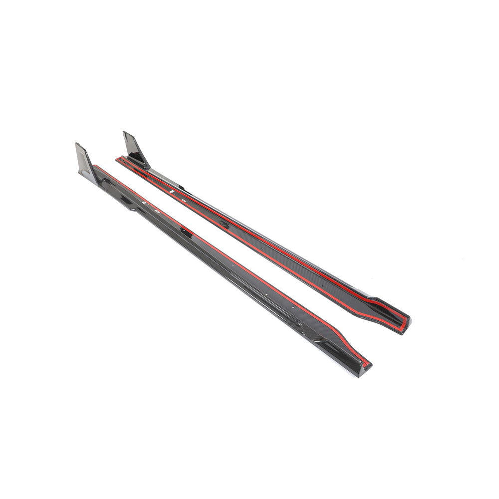 BMW G87 M2 2023+ CARBON FIBRE SIDE SKIRTS-Side Skirts-CT CARBON-CT Carbon - High-quality carbon fiber and gloss black aerodynamic parts for premium sports and luxury vehicles.
