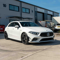 MERCEDES CLASSE A V177 & W177 2018-2022 SPLITTER NOIR BRILLANT ET CANARDS