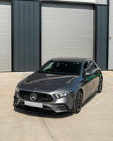 BAS DE CAISSE LATÉRAUX NOIRS BRILLANTS POUR MERCEDES CLASSE A W177 & V177 2018+