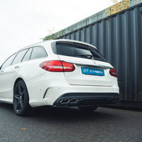 MERCEDES CLASSE C BERLINE/ESTATE W205 DIFFUSEUR NOIR BRILLANT ET EMBOUTS NOIR