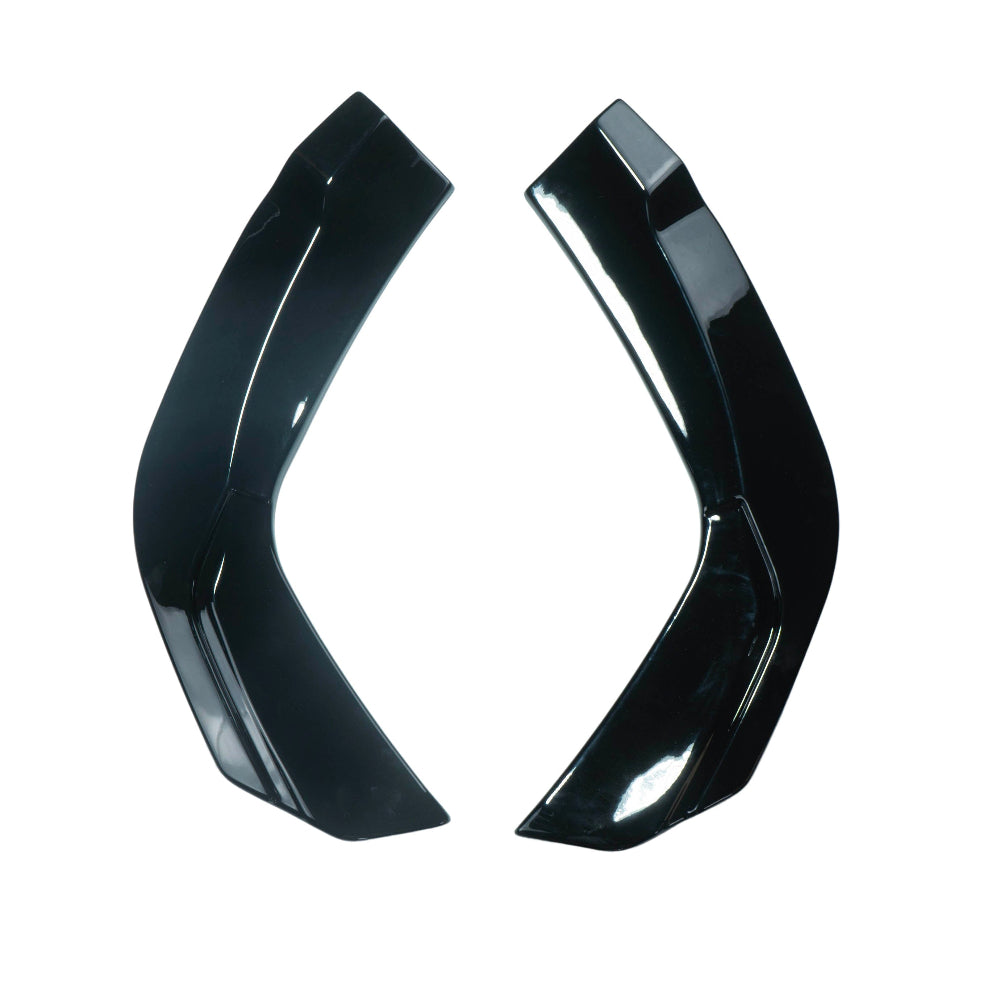 MERCEDES V177 2018-CURRENT A-CLASS GLOSS BLACK REAR BUMPER CORNERS-Accessories-BLAK BY CT-CT Carbon - High-quality carbon fiber and gloss black aerodynamic parts for premium sports and luxury vehicles.