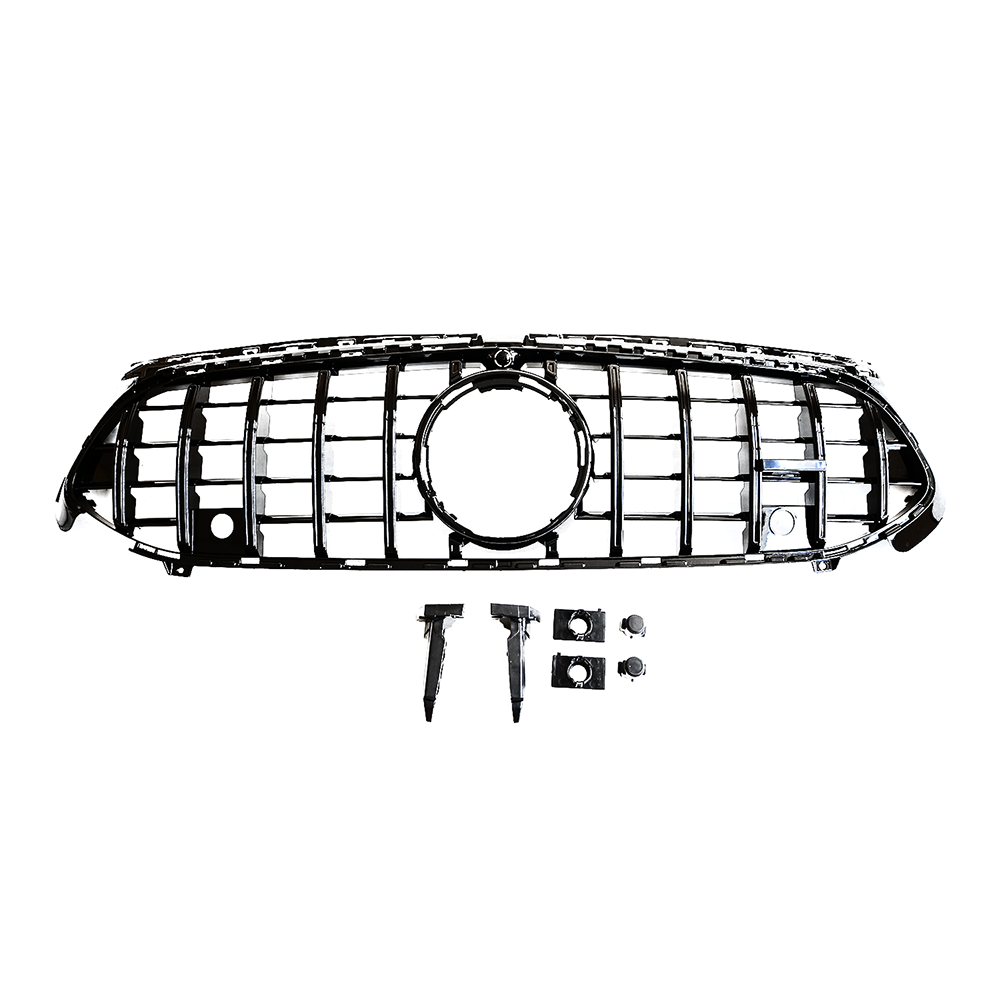 MERCEDES V177 & W177 2022+ A CLASS PANAMERICA BLACK GRILLE-Grille-BLAK BY CT-CT Carbon - High-quality carbon fiber and gloss black aerodynamic parts for premium sports and luxury vehicles.