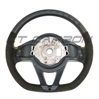 MCLAREN CARBON FIBRE & ALCANTARA CUSTOM STEERING WHEEL-Custom Steering Wheels-CT CARBON-CT Carbon - High-quality carbon fiber and gloss black aerodynamic parts for premium sports and luxury vehicles.