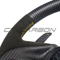 MCLAREN CARBON FIBRE & ALCANTARA CUSTOM STEERING WHEEL-Custom Steering Wheels-CT CARBON-CT Carbon - High-quality carbon fiber and gloss black aerodynamic parts for premium sports and luxury vehicles.