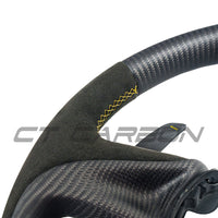 MCLAREN CARBON FIBRE & ALCANTARA CUSTOM STEERING WHEEL-Custom Steering Wheels-CT CARBON-CT Carbon - High-quality carbon fiber and gloss black aerodynamic parts for premium sports and luxury vehicles.