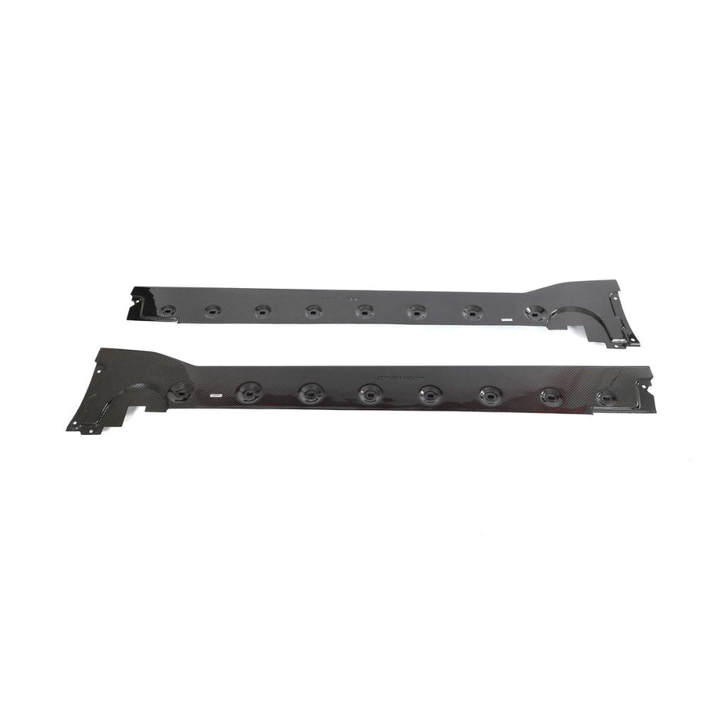 PORSCHE 911 992 TURBO S CARBON FIBRE SIDE SKIRTS - CT DESIGN-Side Skirts-CT Carbon-CT Carbon - High-quality carbon fiber and gloss black aerodynamic parts for premium sports and luxury vehicles.