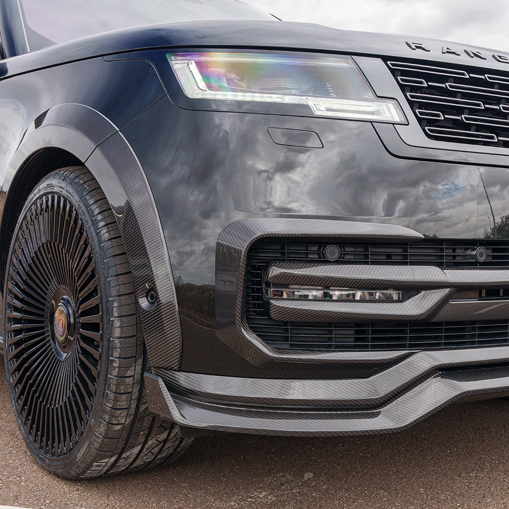 RANGE ROVER L460 2022+ CARBON FIBRE FRONT BUMPER GRILLE TRIM - CT DESIGN-Accessories-CT CARBON-CT Carbon - High-quality carbon fiber and gloss black aerodynamic parts for premium sports and luxury vehicles.