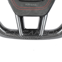 AUDI A6/S6/RS6 & A7/S7/RS7 C8 CARBON FIBRE / ALCANTARA GLOSS BLACK FLAT BOTTOM CUSTOM STEERING WHEEL