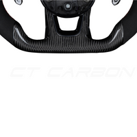 AUDI B9 CARBON FIBRE / ALCANTARA LED FLAT BOTTOM CUSTOM STEERING WHEEL
