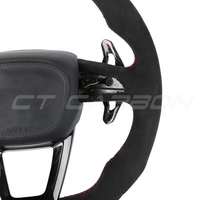 AUDI Q7/SQ7 & Q8/SQ8/RSQ8 FULL ALCANTARA FLAT BOTTOM CUSTOM STEERING WHEEL
