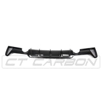 BLAK BY CT Diffuser BMW 4 Series F32/F33/F36 Gloss Black Dual Exit Exhaust Diffuser - BLAK BY CT CARBON